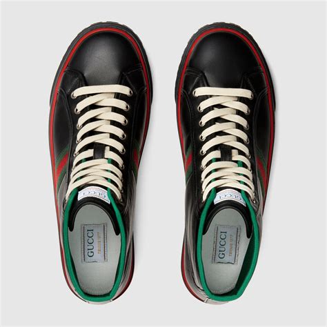 tenis gucci hombre negros|Gucci tennis 1977 used.